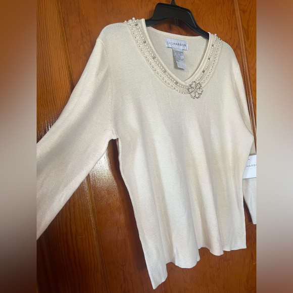 Sagharbor white pearl top Size: XL NWT!! - Picture 8 of 9